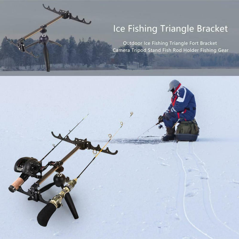 Ice Fishing Triangle Bracket Camera Tripod Fish Rod Holder Fishing Gear Rests
