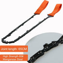 Outdoor Camping Orange Braided Handle Hand Zipper Saw Survival Equipment