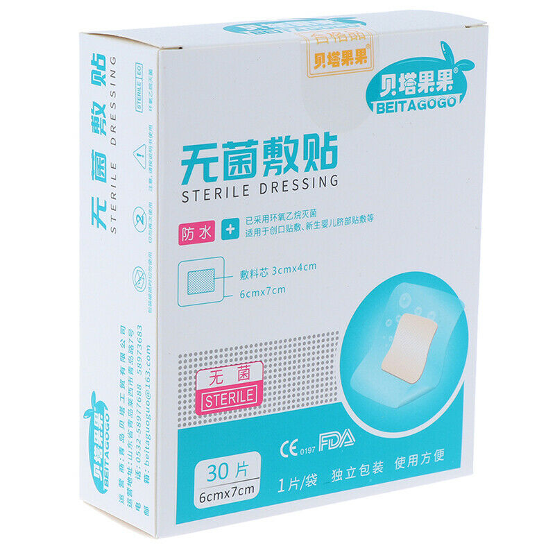 30Pcs/Pack Waterproof Band-Aid Wound Dressing Medical Transparent Sterile Tap-