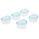 Pack of 5, Bird Parrot Clear Acrylic Feeding Cups Cage Hanging Bowl Seed Water