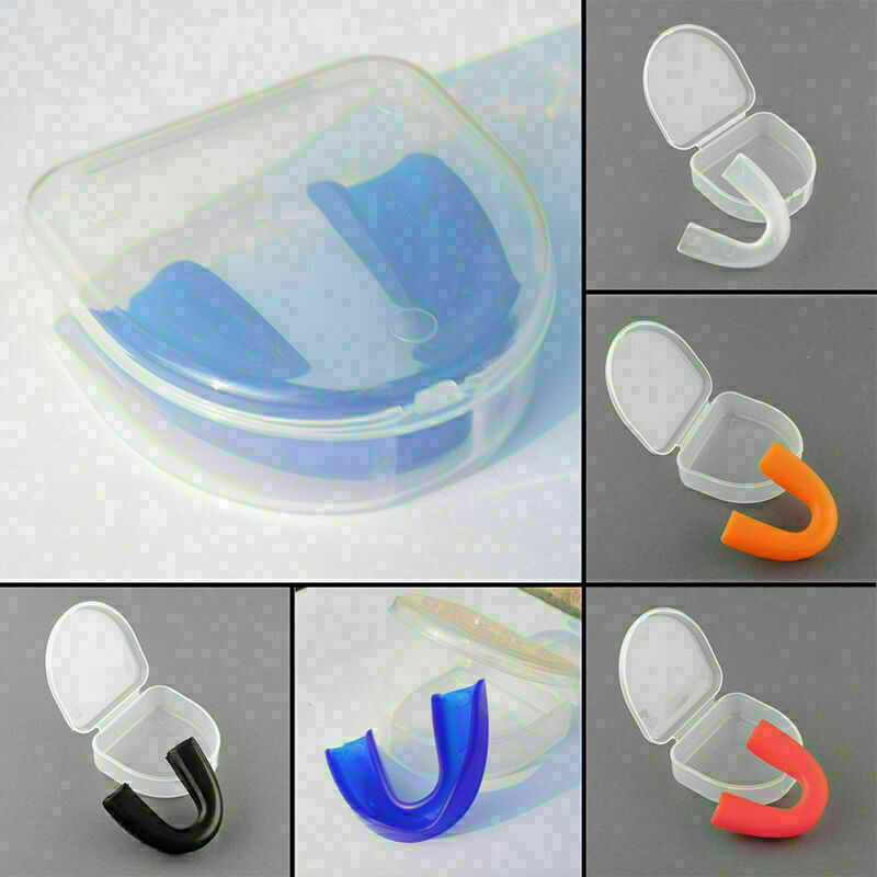1set Sport Gum Shield Teeth Protector Mouth Guard Piece Rugby Football  Box D1H8