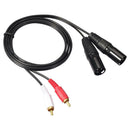 Dual RCA Male to XLR Male Cable 2 XLR to 2 RCA Plug HIFI Stereo Audio Cable A