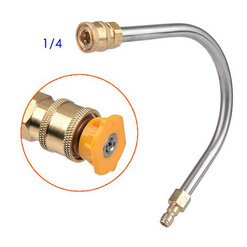 Copper Car Washer Spray  Curved Extension Rod Lance Nozzle Tip Set 1/4''