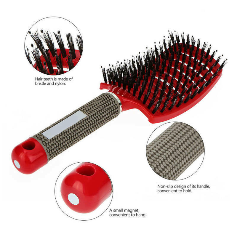 Bristle Large Vented Styling Hair Comb Detangling Thick Hair Massage Bru RGC