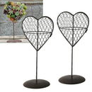 2Pcs Display Stand Iron Heart Shaped Stand Rack Holder for Air Plant Succulent