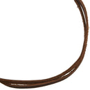 Fashion Men Retro Leather Cord Necklace Double Circle Ring Pendant Jewelry  P3N6