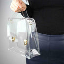 Girls PVC Transparent Clear Clutch Bag Chain Tote Jelly Bag Shoulder Handbag
