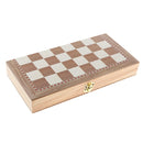 3-in-1 Wooden Chess Set Standard Chess Backgammon Puzzle Games Great Gift