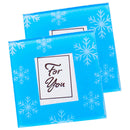 Glass Photo Frame CoasterS with Changeable Photo Slots for Decor