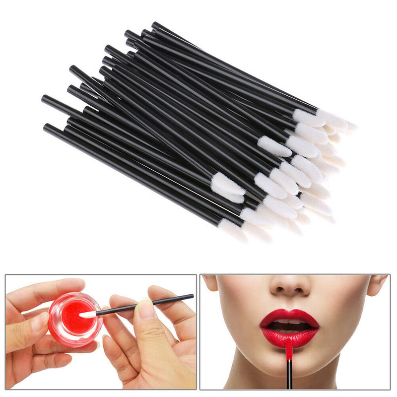 100 Disposable Lip Brush Gloss Wands Applicator Makeup Cosmetic Tool Beauty3C