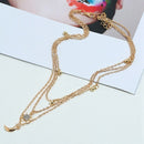 Bohemian Jewelry Moon Star Multi Layer Beaded Pendant Necklace Female Fashi X5R9