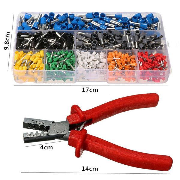 800Pcs Assortment Ferrule Wire Copper Crimp Connector Wire Terminals Kit Wi K5E4