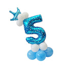 All Numbers Crown Balloon Column Set Birthday Anniversary Wedding Decoration
