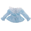Puff Sleeve Top Clothes Light Pink Skirt Stockings Socks Set for Blythe Accs