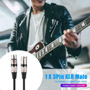 5.9ft DMX Stage DJ Cable  XLR 3Pin Male to Female Connector Wire (Black) A