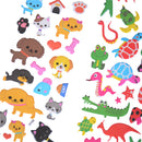 6 Sheets Cartoon Animal Scrapbooking Bubble Puffy Stickers Reward Kids Toys ME