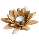 Wooden Tea Light Lotus Shape Candle Holders for Rustic Wedding Party