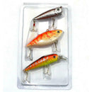 3pcs Lot Fishing Lures Mixed Set Minnow Crankbaits Topwater Popper Hook