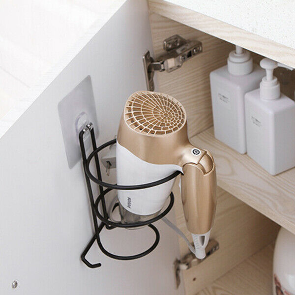 Steel Metal hair dryer rack for Wall Shelf rack Stand Wall-mounted Bathroom M8T3