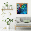 5D DIY Full Drill Diamond Painting Gorgeous Feather Cross Stitch Embroidery