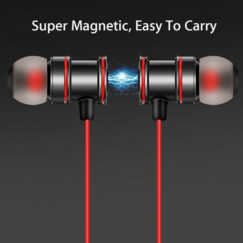 Magnetic Wireless Bluetooth 5.0 Earphone Sports Neck Hanging Stereo Earpiec D9D6