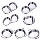 Stainless Seasoning Dish Sugar Spice Dipping Bowl Appetizers Plate 2-Square