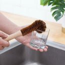 Coconut Fiber Brown Kitchen Cleaning Brush Non-Stick Brush Dish Washing Cup