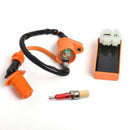 Ignition Coil+Racing CDI Box+ Spark Plug For GY6 50 125 150cc Moped Scooter