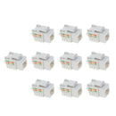 10 PACK CAT6 RJ45 Keystone Jack Inline Coupler-White