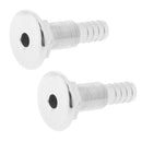 2x Stainless Steel Boat Thru Hull Fitting Marine Hose Barb Connector 1/2"