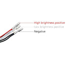 2X Red/Amber 48 Led Truck Stop Turn Tail Stud Double Face Lights With Chrom