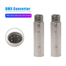 Metal 3Pin Female XLR Socket to 5Pin XLR Male DMX Audio Plug Adapter Connector