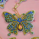 5pcs DIY Special Shaped Full Drill Butterfly Diamond Painting Keychain Kits Gift