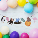 Cute Animals Shape Pull Flag Happy Birthday Banner Birthday Party Supplies