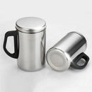 Thermos Cup Tea Cup 500ml Stainless Steel With Lid For Water Milk Coffee 1 Piece