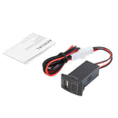 For MAZDA USB Car Charger with Blue LED Voltmeter 2.1A USB Charger Socket