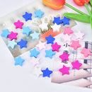 30PCS Color Star Wooden Beads Spacer Wood Beads Making DIY Pendant Bead JewelrOZ