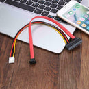 SATA 7+15Pin to 4Pin IDE Power + 7Pin M SATA Converter Adapter Cable A