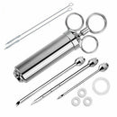 Grill Stainless Steel Meat Marinade Injector 2 oz Flavor Needle Cooking Syri Ew