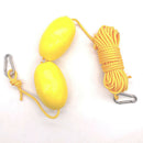 30ft Kayak Tow Cable Throw Anchor Line Cord Dual Floats Clips