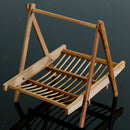 Natural Bamboo Folding Basket Mutton Holder Tray Fruit Bowl Snacks Plate