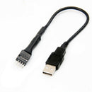 9pin Male to External USB A Male PC Mainboard Internal Data Extension Cable J Nw