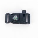 4 in 1 Flint Compass Fire Starter Whistle Buckle For Outdoor Survival Paracord