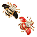2Pcs Women Men Crystal Animal Honey Bee Brooch Pin Lapel Broach Jewelry Gift