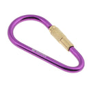 Camping Carabiner Hook Aluminum Alloy Karabiner Clip D-type Buckle purple