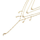 Moon Star Pendant Necklace Love Rhinestone Multilayer Choker Women Jewelry