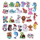 30Pcs Cartoon animal stickers DIY scrapbook suitcase laptop guitar bike stickP3C
