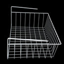 Storage Space Under Shelf Basket For Storage Bookcase Closet Kitchen - Whit