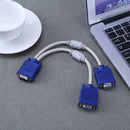 VGA Splitter Cable Dual 2 Monitor 15pin Two Ports Male To Female