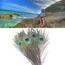 10x Natural Peacock Tail Eye Hair Feather Fly fishing Tying Flies Gift Stre H3G3